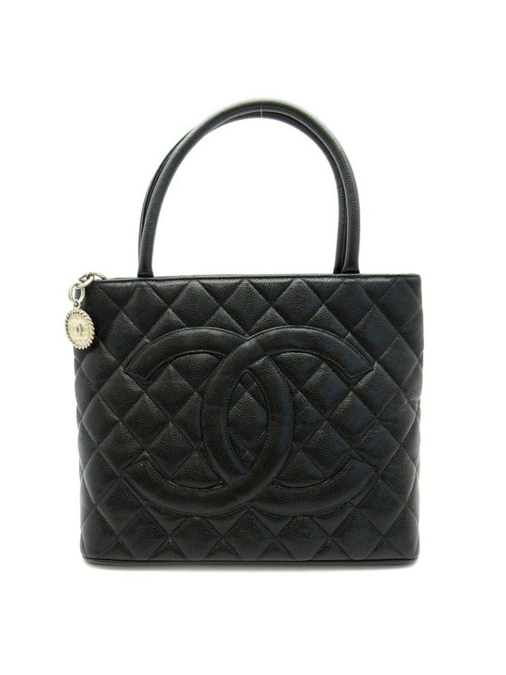 Chanel Reissue Tote Caviar Leather Handbag Black